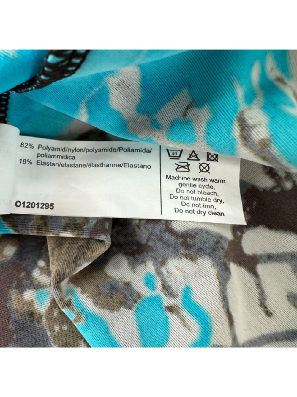 NWT Amoena Coral Sea Abstract Print Tankini Top Adjustable Straps Size 14 - Picture 6 of 16